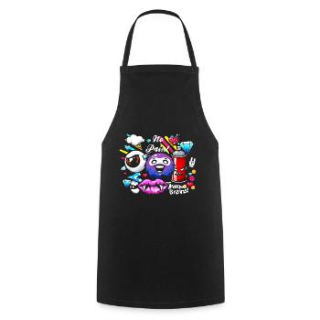 Pulvérisateur de graffitis Boombox - Tablier de cuisine - noir - Devant - AI Model Male 185 dark (185cm)