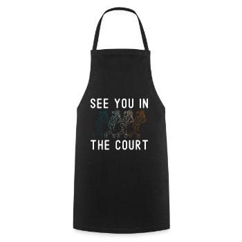 Club de sport - Tablier de cuisine - noir - Devant - AI Model Male 185 dark (185cm)
