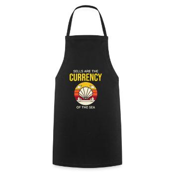 Seashells Collector Beachcomber Sea Shell Ocean - Cooking Apron - black - Front - AI Model Male 185 dark (185cm)