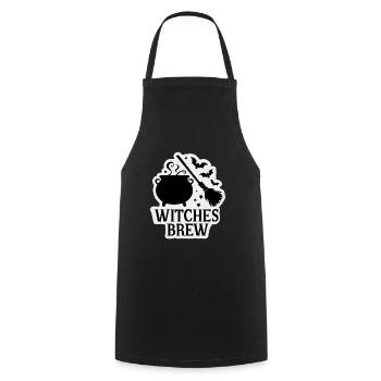 Halloween Saying Quote Witches Brew - Cooking Apron - black - Front - AI Model Male 185 dark (185cm)