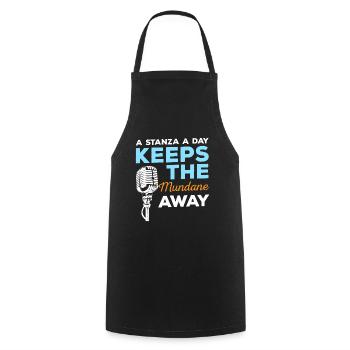 Poésie Slam Poèmes Littérature Paroliers - Tablier de cuisine - noir - Devant - AI Model Male 185 dark (185cm)
