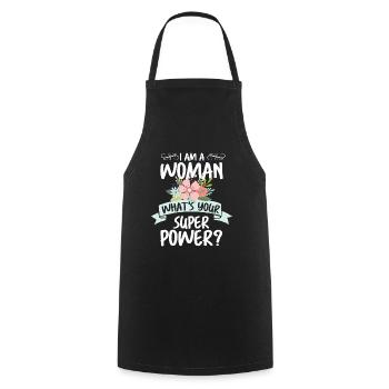 Célébration féministe des femmes - Tablier de cuisine - noir - Devant - AI Model Male 185 dark (185cm)