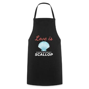 Pétoncles Coquillages Collector Beachcomber Crustacés - Tablier de cuisine - noir - Devant - AI Model Male 185 dark (185cm)