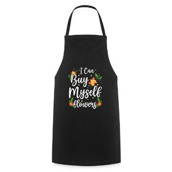 Bouquet Amour Saint Valentin Romantique - Tablier de cuisine - noir - Devant - AI Model Male 185 dark (185cm)