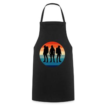 Bouldering Climber Boulder Climber Men - Cooking Apron - black - Front - AI Model Male 185 dark (185cm)