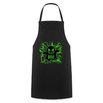 fantôme Halloween fantômes motif effrayant - Tablier de cuisine - noir - Devant - AI Model Male 185 dark (185cm)