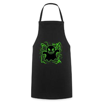 fantôme Halloween fantômes motif effrayant - Tablier de cuisine - noir - Devant - AI Model Male 185 dark (185cm)