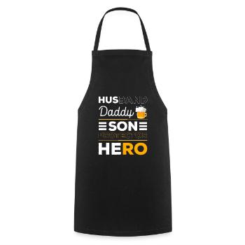Men's Action Day Beard Masculine - Cooking Apron - black - Front - AI Model Male 185 dark (185cm)