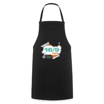 16/9 Cinéma - Tablier de cuisine - noir - Devant - AI Model Male 185 dark (185cm)
