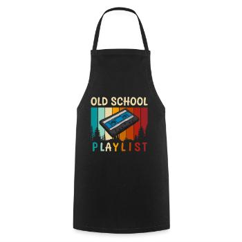 Cassette Old Vintage Limited Edition - Cooking Apron - black - Front - AI Model Male 185 dark (185cm)
