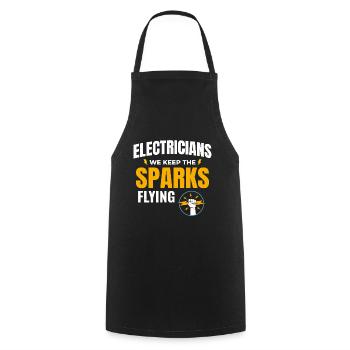 Electrician Humor Electrical Technician Engineer - Cooking Apron - black - Front - AI Model Male 185 dark (185cm)