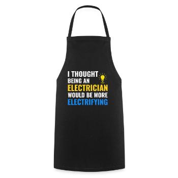 Electrician Humor Electrical Technician Engineer - Cooking Apron - black - Front - AI Model Male 185 dark (185cm)