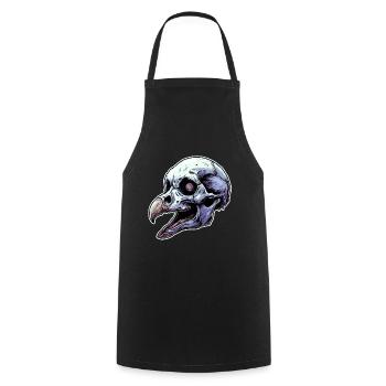 Vulture Head Skeleton - Cooking Apron - black - Front - AI Model Male 185 dark (185cm)