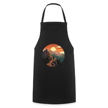 Randonnée Nature Vacances - Tablier de cuisine - noir - Devant - AI Model Male 185 dark (185cm)