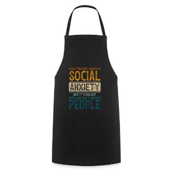 Unique Différent Drapeau Différent - Tablier de cuisine - noir - Devant - AI Model Male 185 dark (185cm)