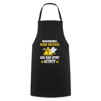 Electrician Halloween: High Voltage, High Spirit - Cooking Apron - black - Front - AI Model Male 185 dark (185cm)