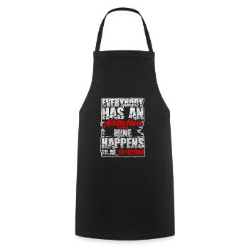 Skydiving Sky Altitude Pilot - Cooking Apron - black - Front - AI Model Male 185 dark (185cm)