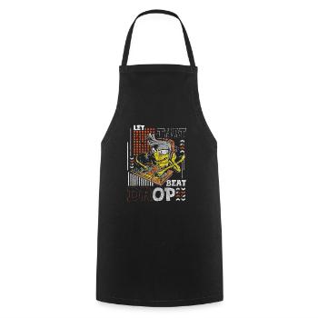 Disc Jockey Music Crowd Life - Cooking Apron - black - Front - AI Model Male 185 dark (185cm)