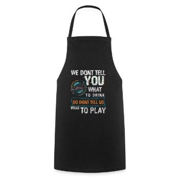 Disc Jockey Passion - Cooking Apron - black - Front - AI Model Male 185 dark (185cm)