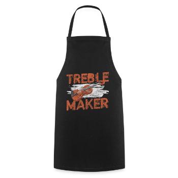 Musician Orchestra Violin Exercise - Cooking Apron - black - Front - AI Model Male 185 dark (185cm)