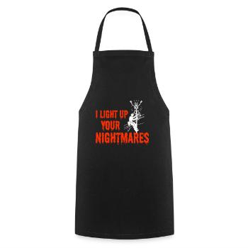 Lineman Halloween Nightmare Spooky Electric Design - Cooking Apron - black - Front - AI Model Male 185 dark (185cm)
