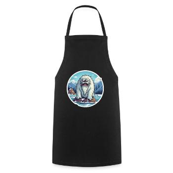 Yéti - Tablier de cuisine - noir - Devant - AI Model Male 185 dark (185cm)