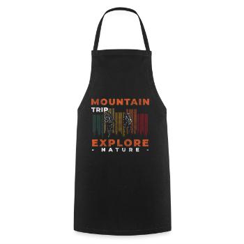 Kletterer Wanderer Alpen Seil - Kochschürze - Schwarz - Vorne - AI Model Male 185 dark (185cm)