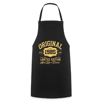 Original 1985 - 40e anniversaire Édition classique - Tablier de cuisine - noir - Devant - AI Model Male 185 dark (185cm)