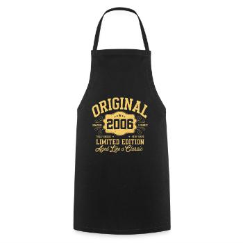 Original 2006 - 18e anniversaire Édition classique - Tablier de cuisine - noir - Devant - AI Model Male 185 dark (185cm)