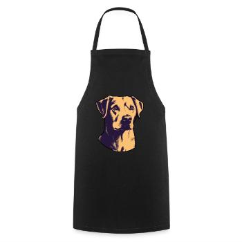 Dog Paw Dog School Animal - Cooking Apron - black - Front - AI Model Male 185 dark (185cm)
