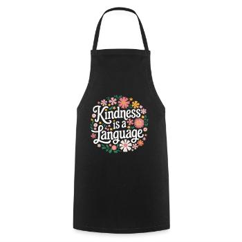 Altruisme Don désintéressé Donner d’école - Tablier de cuisine - noir - Devant - AI Model Male 185 dark (185cm)