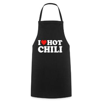 I Love Hot Chili - Kochschürze - Schwarz - Vorne - AI Model Male 185 dark (185cm)