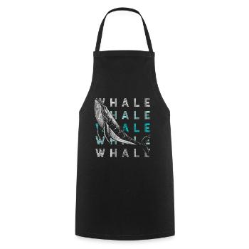 Orka Buckelwal Wasser Walfisch - Kochschürze - Schwarz - Vorne - AI Model Male 185 dark (185cm)