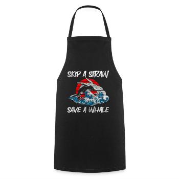 Orca Humpback Whale Species Conservation Fish - Cooking Apron - black - Front - AI Model Male 185 dark (185cm)