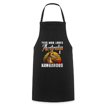 Down Under Animals Animal Wanderlust - Cooking Apron - black - Front - AI Model Male 185 dark (185cm)