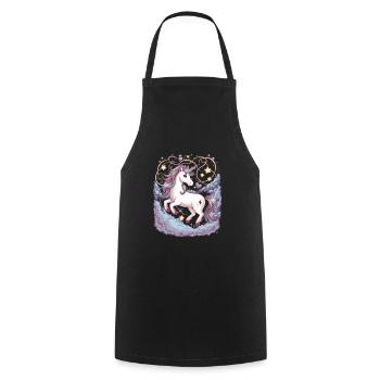 Licorne magique et imaginative avec des étoiles - Tablier de cuisine - noir - Devant - AI Model Male 185 dark (185cm)