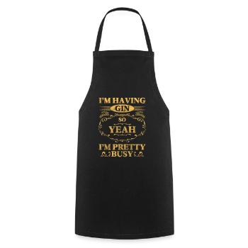 Alcohol Drunkard Longsdrinks - Cooking Apron - black - Front - AI Model Male 185 dark (185cm)