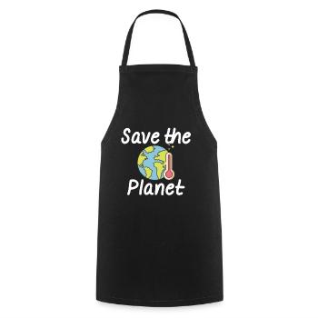 Climate change Environmental protection Nature conservation - Cooking Apron - black - Front - AI Model Male 185 dark (185cm)