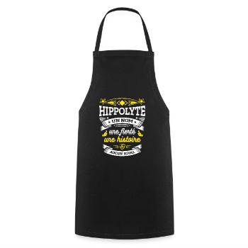HIPPOLYTE UN NOM UNE FIERTÉ AUCUN RIVAL - Tablier de cuisine - noir - Devant - AI Model Male 185 dark (185cm)