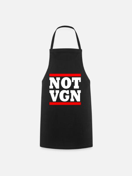 Not vegan - Kochschürze - Schwarz