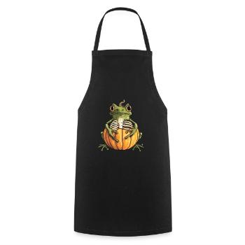 Citrouille grenouille citrouille - Tablier de cuisine - noir - Devant - AI Model Male 185 dark (185cm)