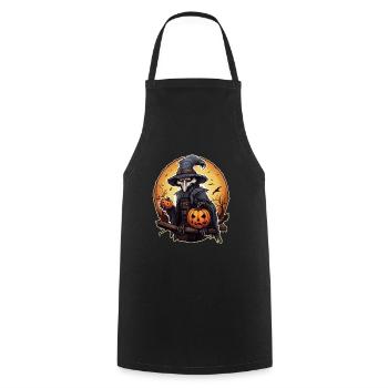Raven Halloween - Cooking Apron - black - Front - AI Model Male 185 dark (185cm)