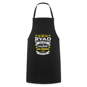 RYAD UN NOM UNE FIERTÉ AUCUN RIVAL - Tablier de cuisine - noir - Devant - AI Model Male 185 dark (185cm)