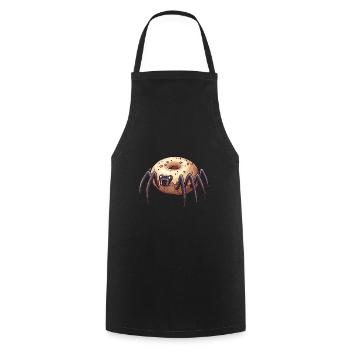 Donut Spider Funny Creative Motif - Cooking Apron - black - Front - AI Model Male 185 dark (185cm)