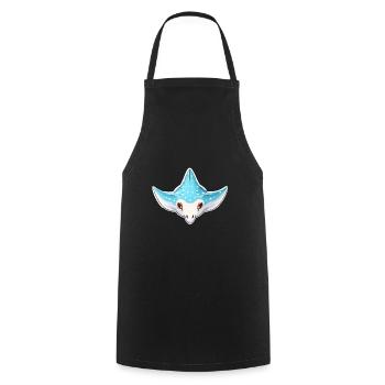 Ray Ocean Motif Sea Lover - Cooking Apron - black - Front - AI Model Male 185 dark (185cm)