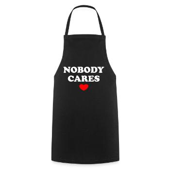 Tout le monde s’en fout - Tablier de cuisine - noir - Devant - AI Model Male 185 dark (185cm)