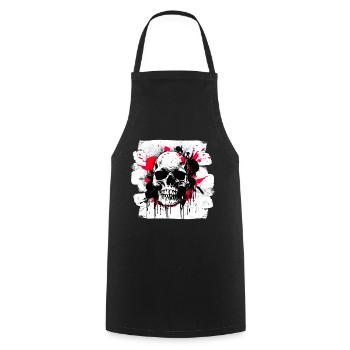 Style de tatouage Heavy Metal Trash Polka - Tablier de cuisine - noir - Devant - AI Model Male 185 dark (185cm)