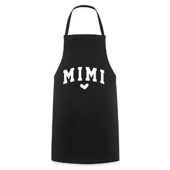 Mimi Love Heart Design pour les grands-mères - Tablier de cuisine - noir - Devant - AI Model Male 185 dark (185cm)