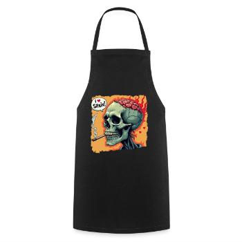 Zombie Skull – I Love Spain Design - Cooking Apron - black - Front - AI Model Male 185 dark (185cm)