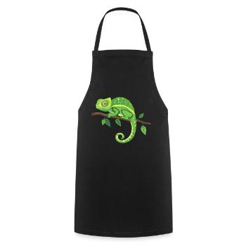 Kameleon - Kochschürze - Schwarz - Vorne - AI Model Male 185 dark (185cm)